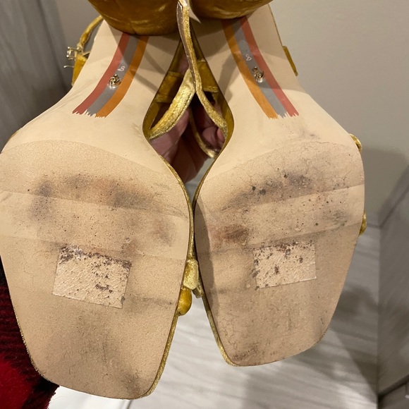 Sam Edelman Kia ankle strap sandal sz 8 saffron - Picture 8 of 8